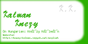 kalman knezy business card